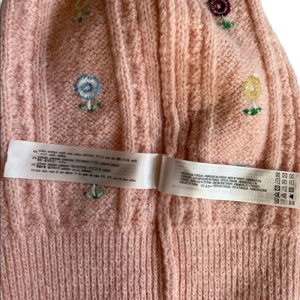 Zara Knit Embroidered Tube Top NEW - Picture 7 of 7